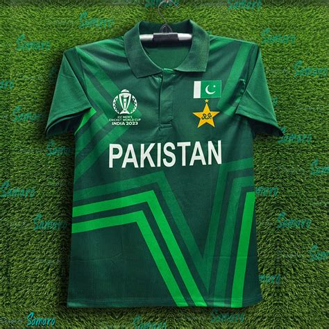 Pakistan World Cup Jersey - Short Sleeve Polo Jersey For Men - Pakistan Cricket Jersey 2024-25 ...