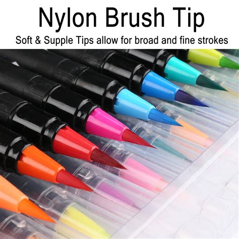 LotFancy Watercolor Brush Pens, Set of 28 Colors Watercolor Markers an