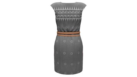 3D model Torn Edges Side Slits Tribal Dress VR / AR / low-poly | CGTrader