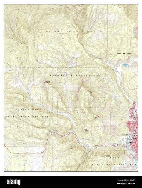 Durango colorado map hi-res stock photography and images - Alamy