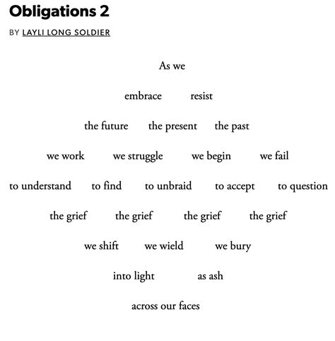 [Poem] Obligations 2 by Layli Long Soldier : r/Poetry