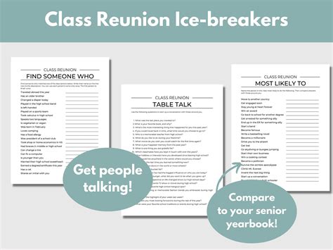 Class Reunion Games Bundle Printable - High School Class Reunion ...