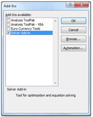 Image result for Adding Solver in Excel