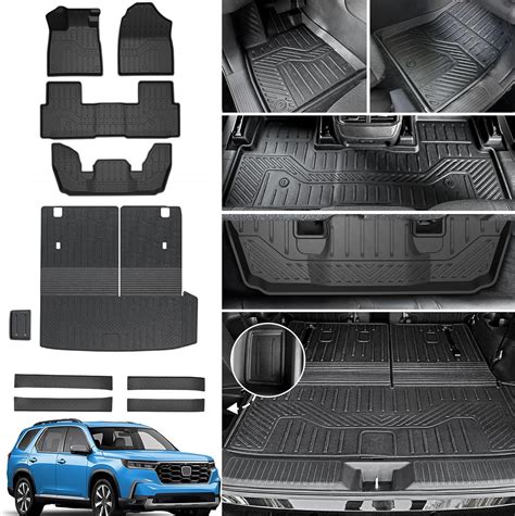 Floor Mats for Honda Pilot 2025 2024 2023 Trunk Mat with Backrest Mat ...