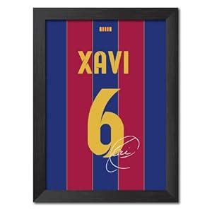 TenorArts Xavi Hernandez Poster Frame Barcelona Jersey Laminated Photo ...