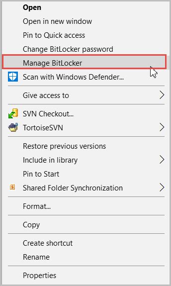 Image result for Manage BitLocker Drive Encryption