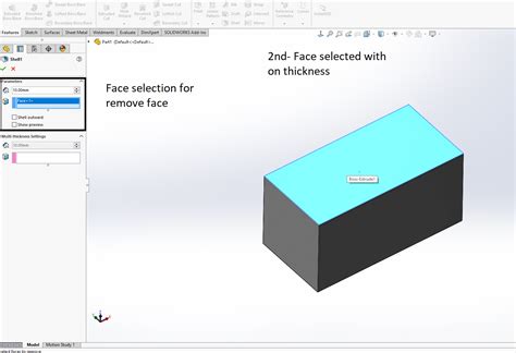 SolidWorks Example Shell 的图像结果