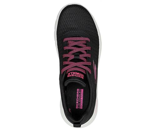 Skechers Black/Hot Pink Go-Walk-Flex Lace Up Shoes For Women - Style ID ...