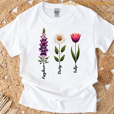 Floral Foxglove Tulip Daisy T-shirt