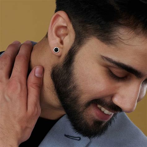 Buy Silver Earrings for Men with Modern Designs | TrueSilver