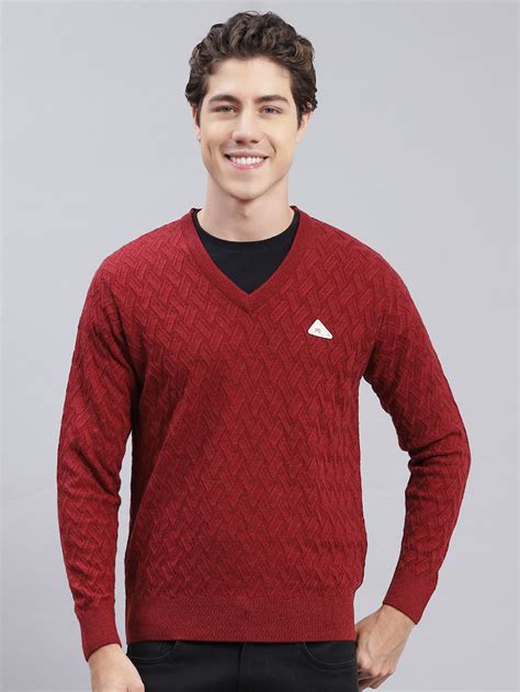 Buy Knitted Sweaters For Men - Gents Self Design Sweaters - Monte Carlo