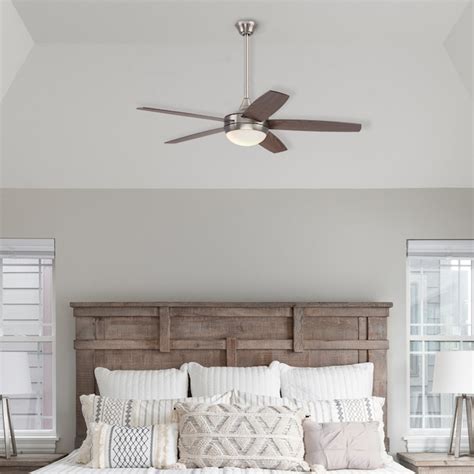 Harbor Breeze Beach Creek 44-in Brushed Nickel with Nutmeg/Java Blades ...