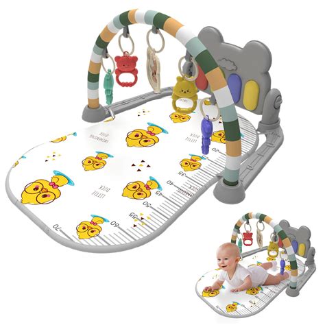 VISALY Interactive Floor Gym Mat - Sensory Play Activity Mat for Babies ...