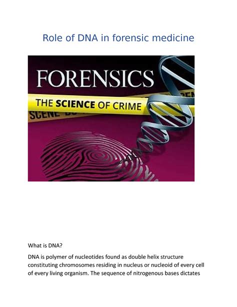 DNA in Forensic Science 的图像结果