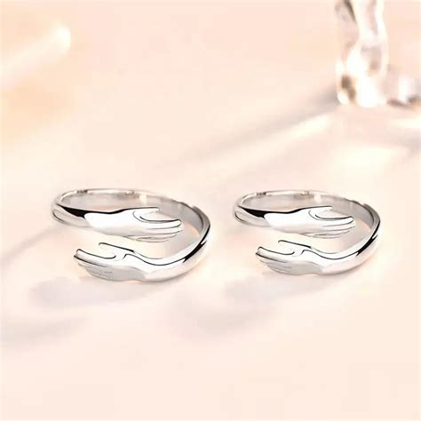 Silver Hug Promise Ring - Adjustable - Anti Tarnish | Salty – Salty ...