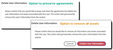 Delete a user with GDPR tools