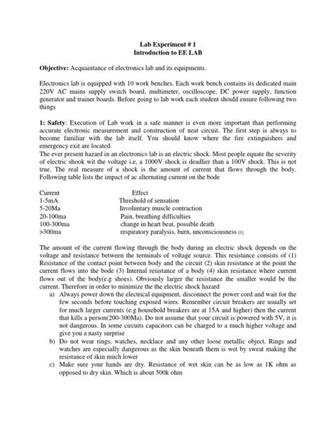 Image result for Electronics 1 Lab Experiments