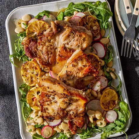 Pan-Roasted Pork Steaks with White Bean and Radish Salad - Just Cook by ...