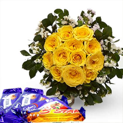 Flowers with chocolates – florista-in