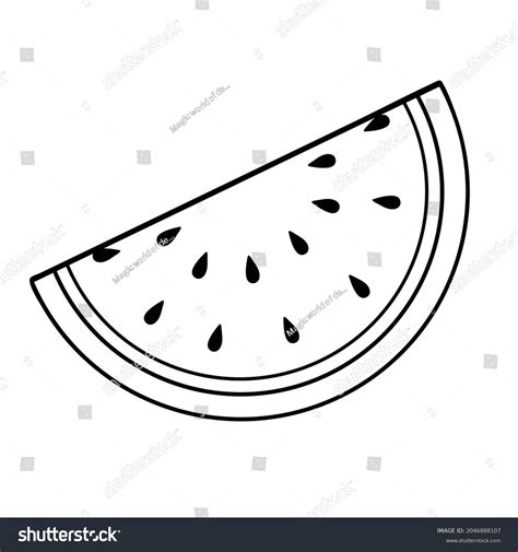 Watermelon Outline