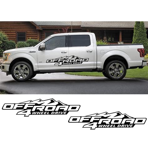Buy Car Side Skirt stripe decal Decals, For Ford Ranger Raptor Pickup ...