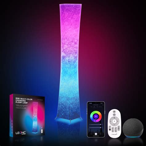 LEONC 61" Soft Light Floor Lamp for Game Room and TV, RGB Color ...
