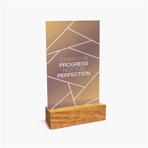 Inspirational Glass Display: Progress – Motivational Gifts
