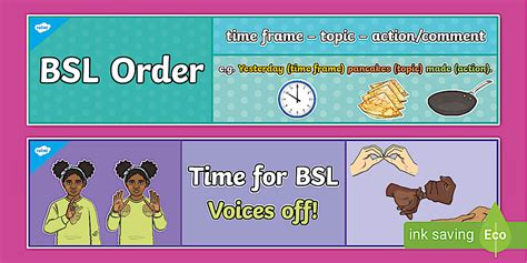 BSL Signing Display Banners | BSL Resources | Twinkl