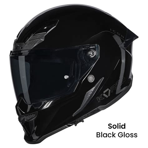 Korda Icon Solid Gloss Black Helmet – Destination Moto