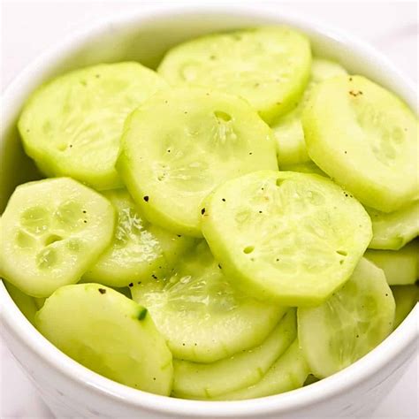 Vinegar Marinated Cucumbers - The Wholesome Dish