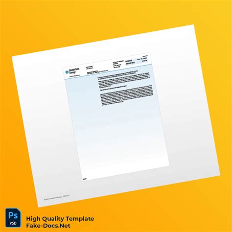 USA CenterPoint Energy Editable Gas Bill Template in Word and PDF ...