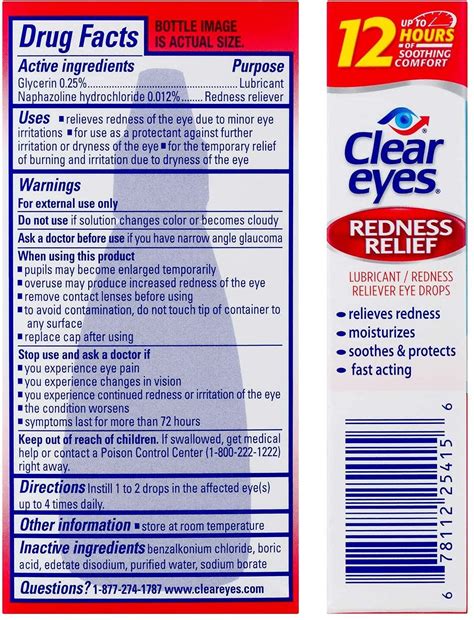 Clear Eyes Redness Relief Eye Drops - 0.5 fl oz | Soothes & Reduces ...
