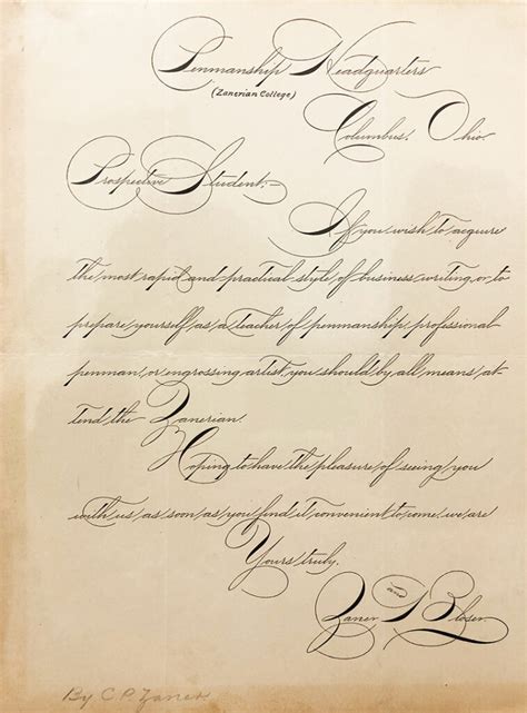 Image result for Spencerian Script Handwriting Style
