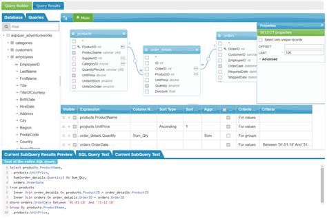 To Create a New SQL Query in Query Designer 的图像结果