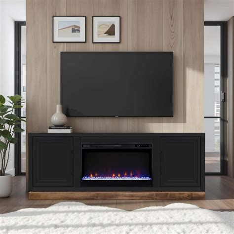 Bridgevine Home Radiance 75 inch Fireplace TV Stand for TVs up to 85 ...