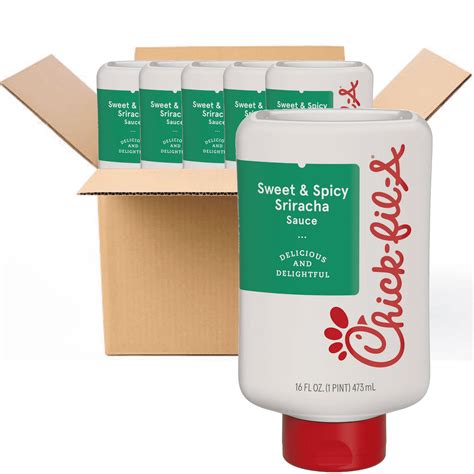 Chick-Fil-A SWEET and SPICY SRIRACHA Sauce 16 FL. Oz., Squeeze Bottles ...
