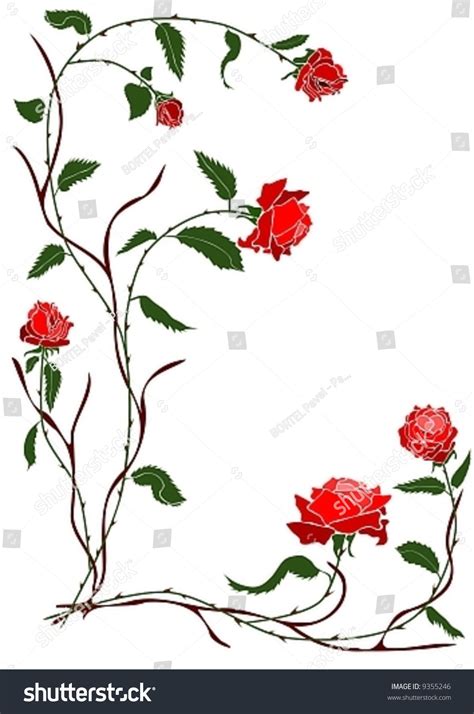 Rose Vine Vector at William Fetters blog