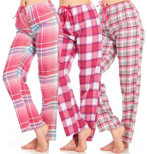 Daresay Women's Soft, Comfy, Plaid Flannel Pajama Pants, 3-Pack, 60% ...