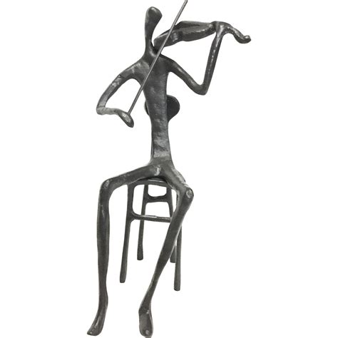 Sitting Violin Playing Figurine