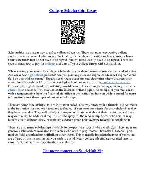 Image result for Scholarship Essay Format Example