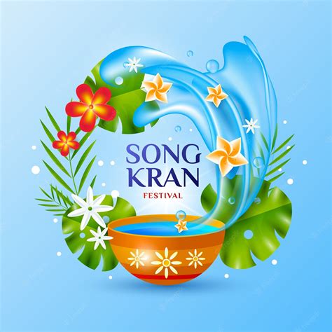 Premium Vector | Realistic illustration for songkran water festival ...
