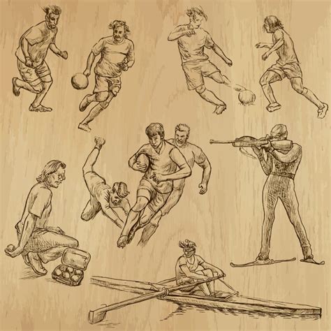 Outdoor Games Sketch Art Wallpaper Mural for Wall - Magicdecor®