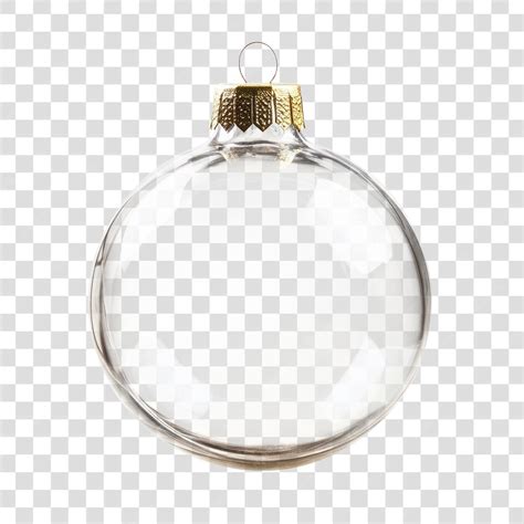 PNG Elegant clear glass Christmas ornament | Premium AI-generated PSD