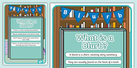 What is a Blurb? Display Poster Twinkl Engish