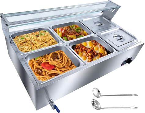 Strelect Commercial Grade Stainless Steel Bain Marie Buffet Food Warmer ...
