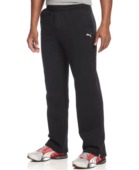 Puma Men's Drawstring Fleece Sweatpants in Black for Men | Lyst