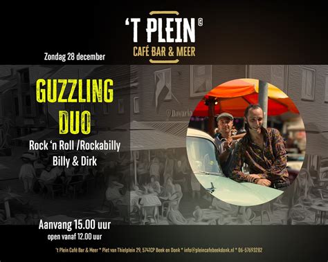 live@tPlein presenteert Guzzling Duo, piet van Thielplein 29, 5741 CP ...
