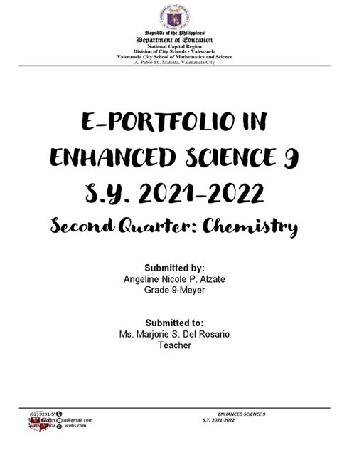 Image result for ePortfolio Science Examples