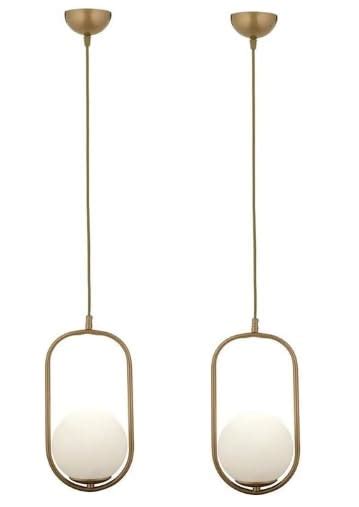 Buy Areezo Capsule Gold Antique Design Hanging Ceiling lamp for Living ...