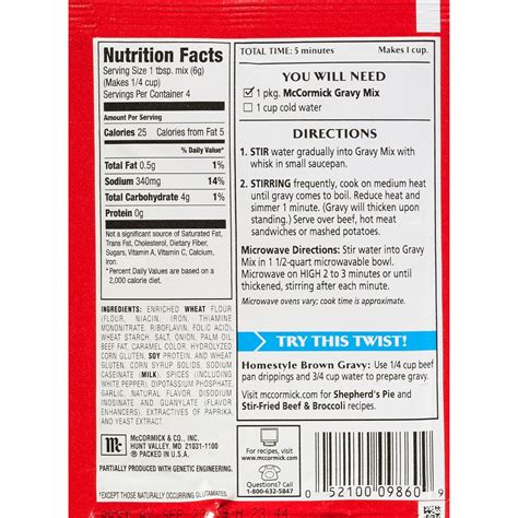 McCormick Brown Gravy Mix - CVS Pharmacy
